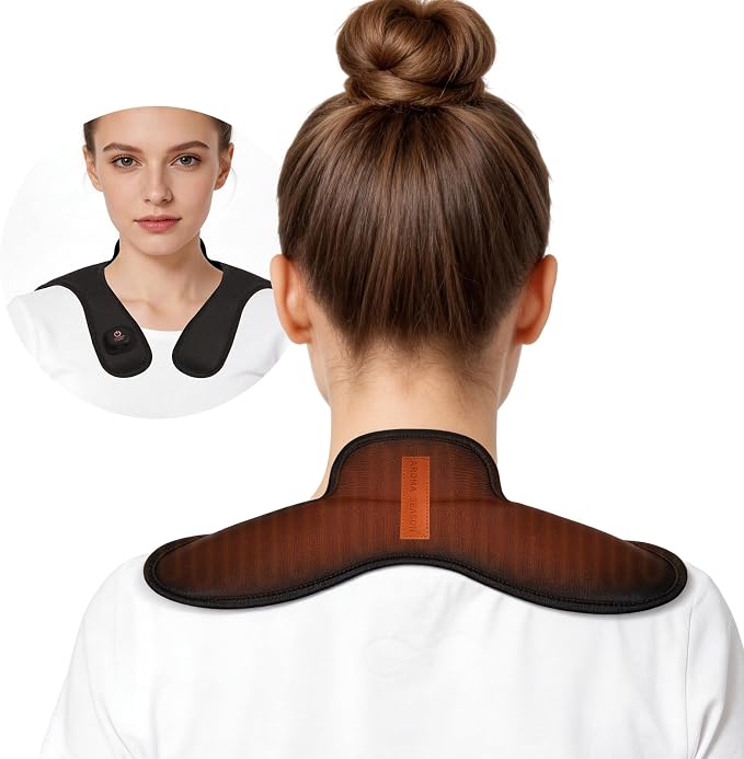 Cordless Electric Heating Pad for Neck and Shoulder, Portable Heated Neck Wrap by AromaSeason
