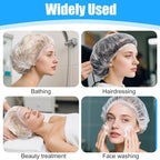 200 Pcs Disposable Shower Caps, 17 Inch Waterproof Plastic Shower Cap - Image 6