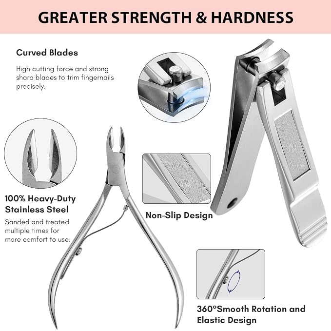 FAMILIFE Manicure Set Professional Manicure Kit Nail Kit - Image 5