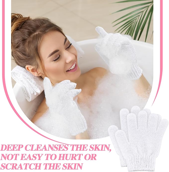 Ramede 30 Pair Exfoliating Glove Double Sided Exfoliating Bath Gloves Pack - Image 6