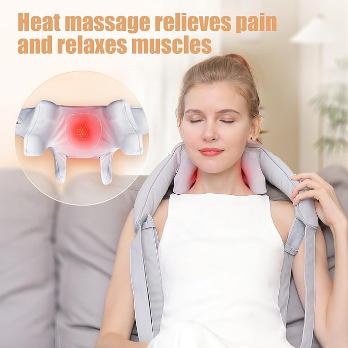 MASGRE Electric Shiatsu Back and Neck Massager, Cordless Shoulder Massager - Image 3