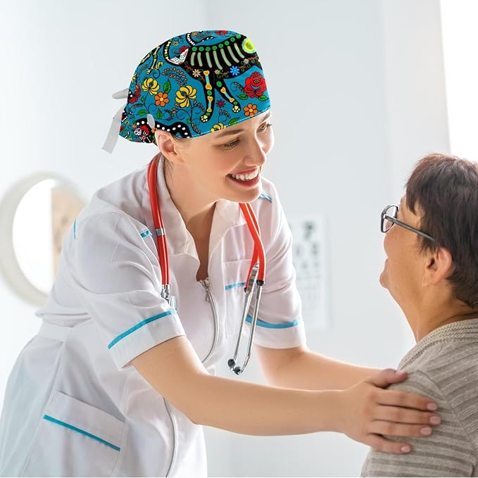 Ethnic Aztec Pattern Adjustable Scrub Cap Hat - Image 5