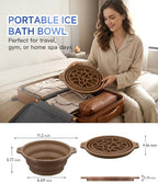 Ice Face Bowl with Built-in Ice Tray, Collapsible Silicone Facial Ice Bath Bowl - Image 8