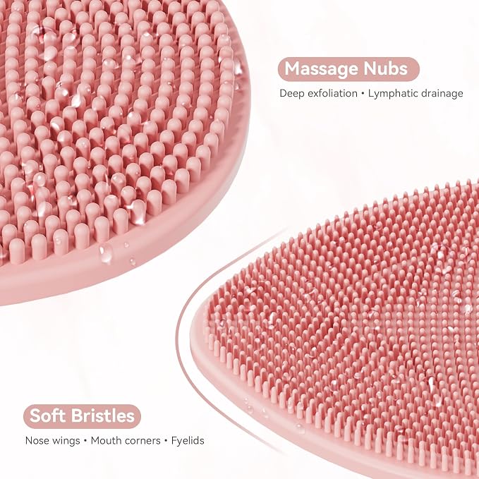 Silicone Face Scrubber 2 Pack, Manual Facial Cleansing Brush - Image 3