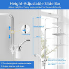 VXV 10 inch Filtered Shower Head, 7 Settings High Pressure Dual Shower Heads - Image 4