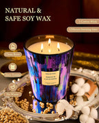 M&SENSE Wild Lavender Large Jar Scented Candle, 35oz 150H Non-Toxic Natural Soy - Image 4