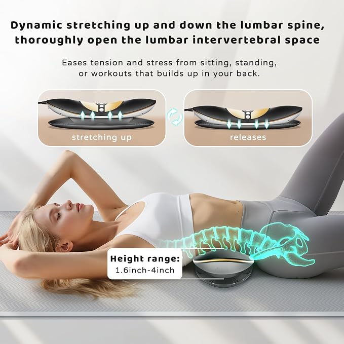 Cordless Electric Lumbar Traction Device, 4-in-1 Multifunctional Back Massager - Image 3
