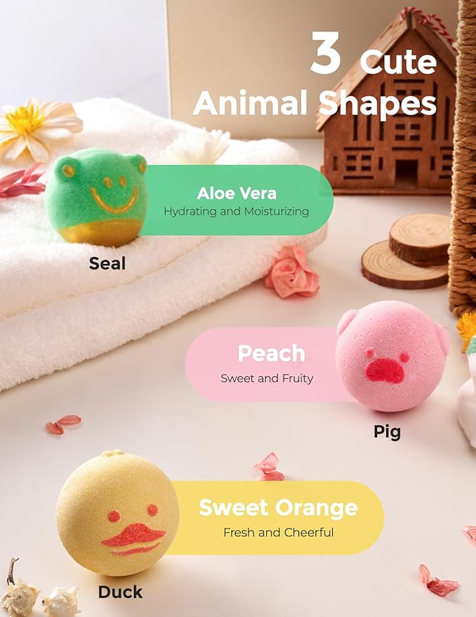 Momcozy Natural&Organic Essential Oil Bath Bombs, Bath Bombs Gift Set - Image 2