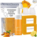 4Pcs Turmeric Wash and Care Three Piece Set, Tuemeric Facial Cleanser & by Unknown