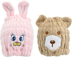 2 PCS Microfiber Hair Towel Wrap - Image 2