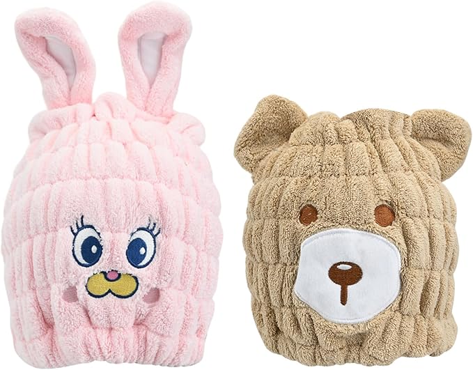 2 PCS Microfiber Hair Towel Wrap - Image 2