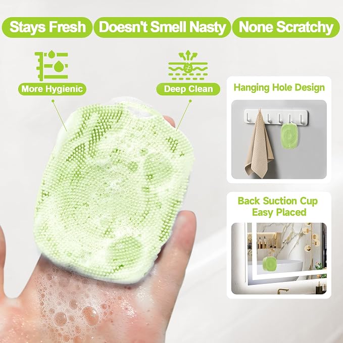 2 PCS Face Scrubber, Soft Silicone Face Exfoliator - Image 3