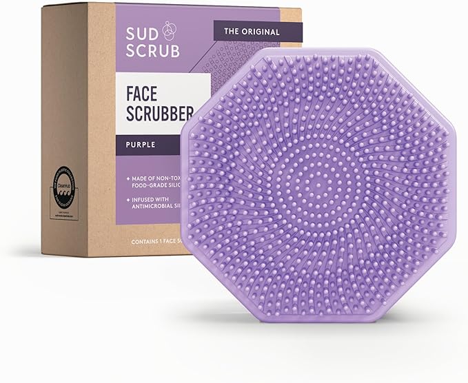 Sud Scrub® Antimicrobial Silicone Face Scrubber, 1 Pack, Gentle Face Exfoliator by SudScrub