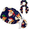 Adjustable Brown Dachshund Dog Blue Surgical Scrub Cap by otnrnondcl