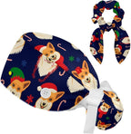 Adjustable Brown Dachshund Dog Blue Surgical Scrub Cap by otnrnondcl