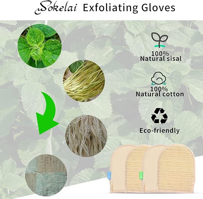 Exfoliating Loofah Mitt Shower Gloves - Image 3