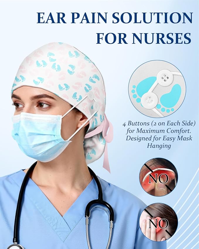 Plifal 100% Cotton Scrub Cap - Image 4