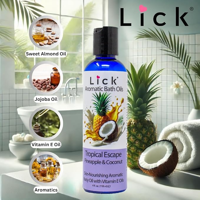 Lick Pineapple and Coconut Aromatic Bath Oil - Image 7