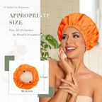 Reusable Shower Cap for Women, Large Waterproof Shower Bonnet - Image 3