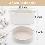 Happyiren Cute Woven Cotton Rope Basket - Image 3