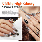 modelones Gel Top Coat, 100ml No Wipe Extra Glossy Gel Nail Polish Long-Lasting - Image 3