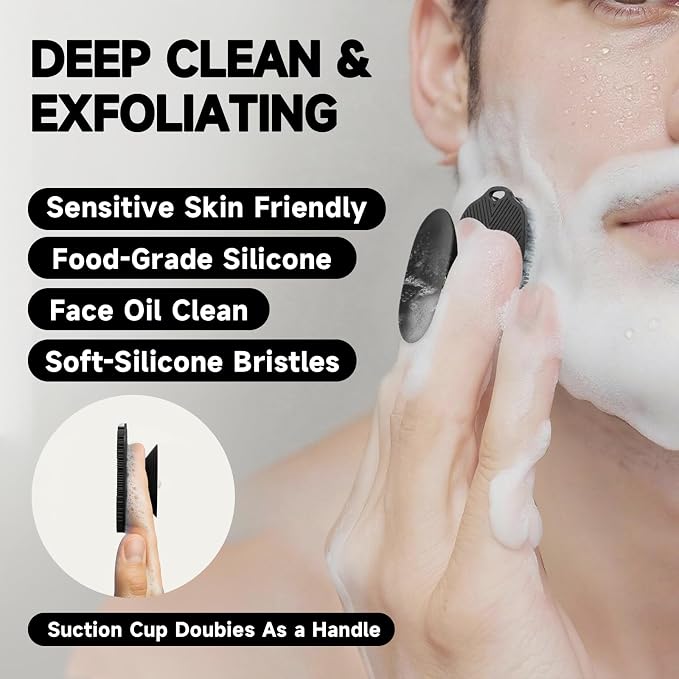 2 PCS Face Scrubber, Soft Silicone Face Exfoliator - Image 3