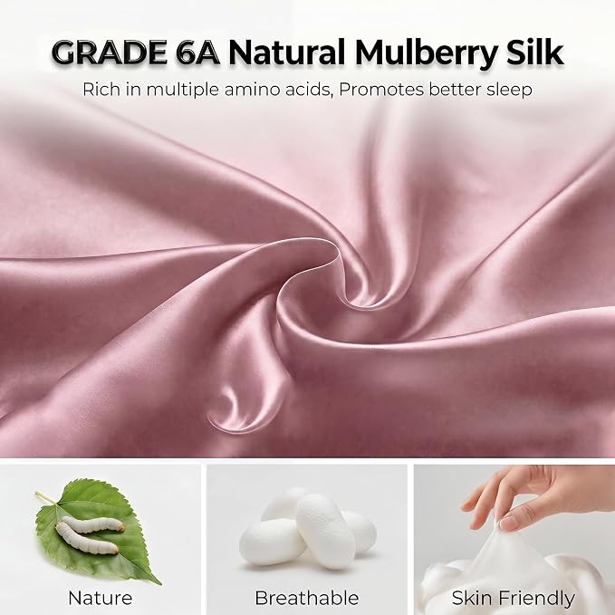 100% Mulberry Silk Sleep Mask for Women & Men – 22 Momme 6A Grade, 3D Contoured - Image 3