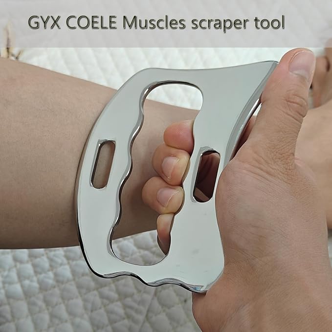 4 in 1 Stainless Steel Muscle Scraper Tool Set, Gua Sha Massage Scraper - Image 2