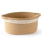 Happyiren Brown Woven Cotton Rope Storage Basket by Unknown