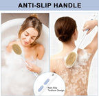 Back Scrubber for Shower with Long Handle, Exfoliating Bath Brush for Body - Image 4