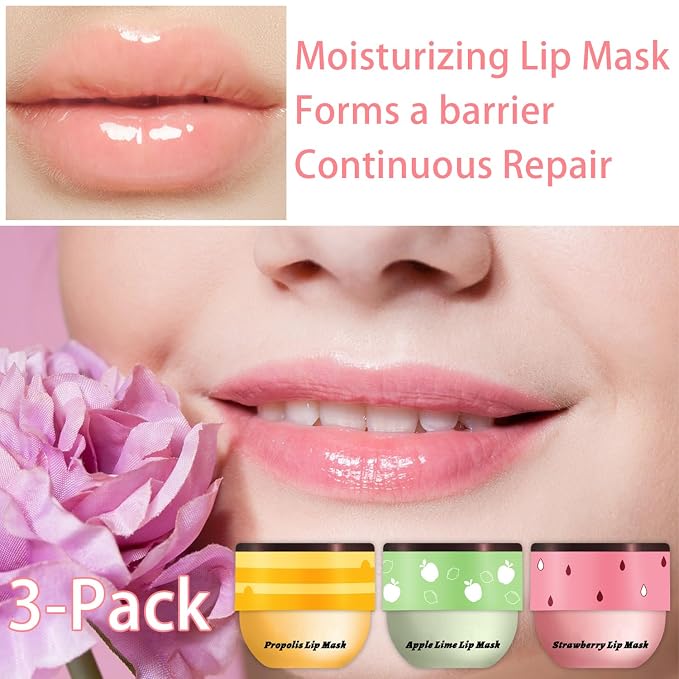 3 PCS Bee Honey Pot Lip Balm & Mask Set A - Image 2