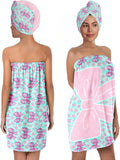 Bow Towel Wrap for Women Girls – Microfiber Shower Spa Wrap by QIULIBMH