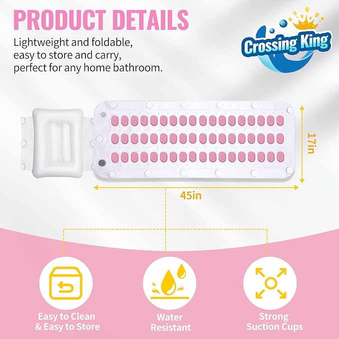 Crossing King Bubble Bath Mat Tub Spa Massager, Portable Spa Bubble Bath - Image 5