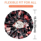 Shower Cap Reusable Double Layer Adjustable Elastic Waterproof EVA Hair Bath - Image 2