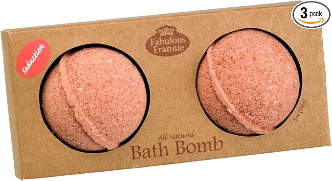 Fabulous Frannie Seduction Romance Natural, Handmade Bath Bomb Set, Rich in by Fabulous+Frannie