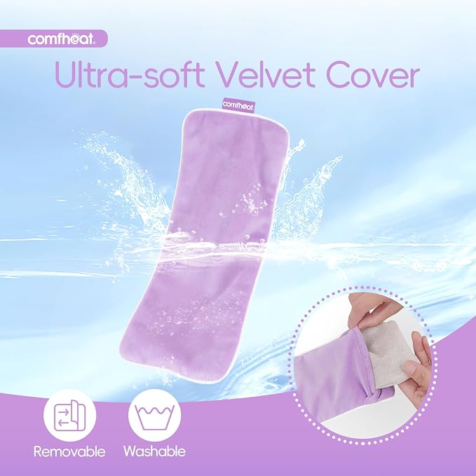Lavender Weighted Eye Pillow for Yoga, Microwavable Moist Heat Eye Compress Mask - Image 6