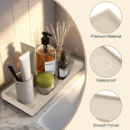 Bathroom Vanity Tray, 7.8 x 3.9 Inch Silicone Bathroom Tray Countertop - Image 2
