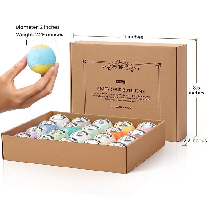 ZenBombs Bath Bombs Set, Handmade Bubble Bath & Fizzy, Ideal Presents - Image 4