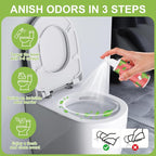 6 Pack Toilet Spray, 6-Scent Bathroom Spray, Freshener Deodorizer - Image 3