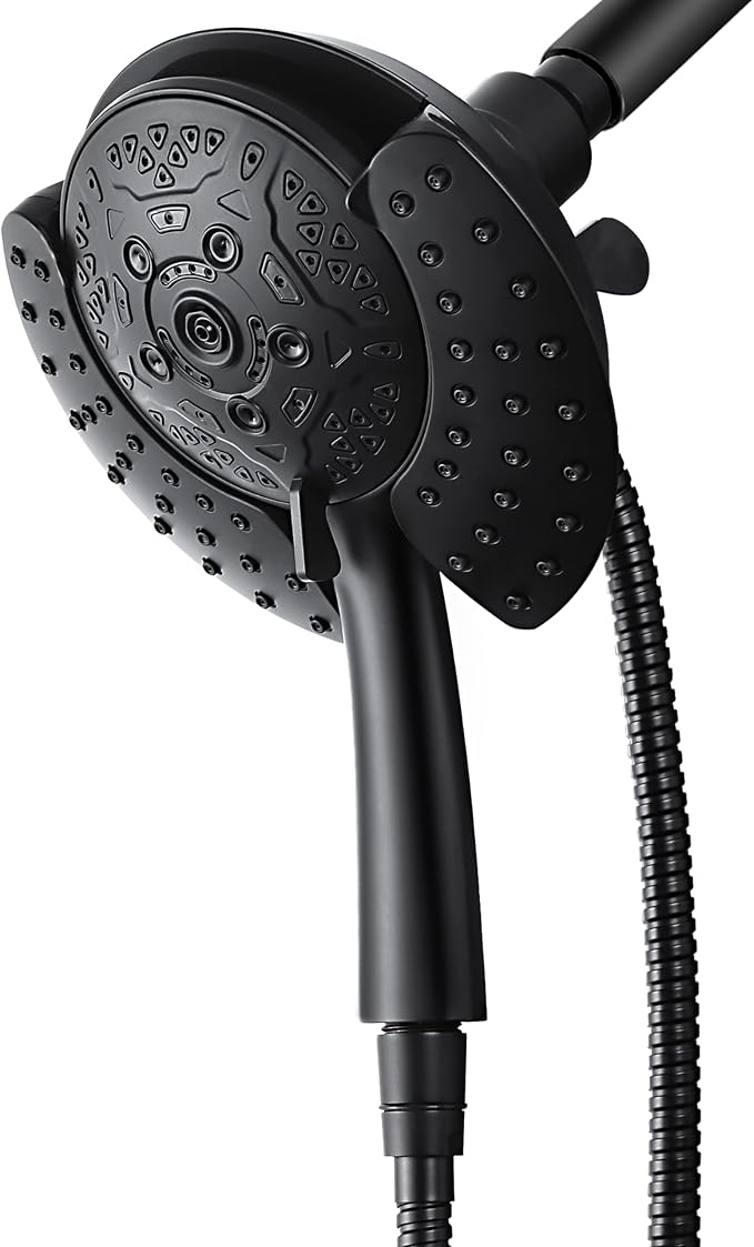 Shower Head with Handheld High Pressure: 2-IN-1 Shower Head with 7.2" Rainfall by INAVAMZ