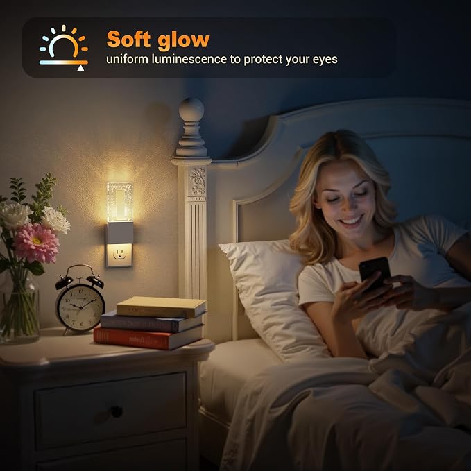 JandCase Night Lights Plug into Wall, Dusk to Dawn Sensor, 3000K Soft White LED - Image 5
