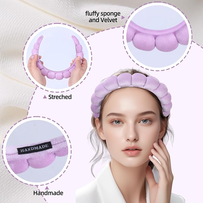 10 Pcs Velvet Cloth Spa Headbands - Image 3