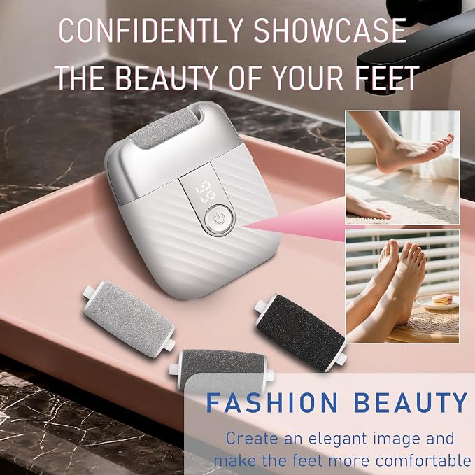 Electric Foot File with 2 Speeds & LED Display, Rechargeable Callus Remover - Image 6