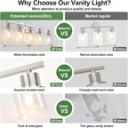 MOKATNG 5-Light Bathroom Light Fixtures, Vanity Light - Image 4
