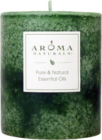 Aroma Naturals Holiday Juniper, Spruce and Basil Essential Oil Pillar Candle by Aroma+Naturals