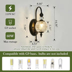 Piepooye Vintage Black Wall Sconce - Image 2