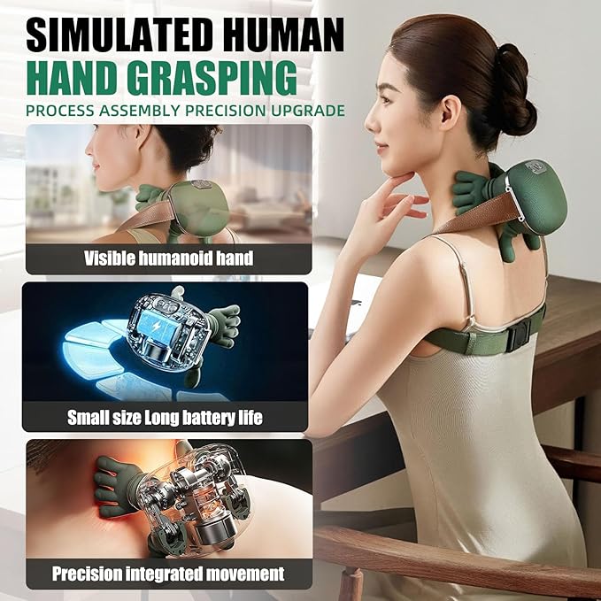 Shoulder & Neck Massager with Heat, 4D Kneading Neck Massager with Bionic - Image 2