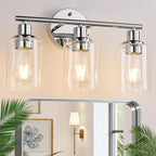 Zarbitta 3-Light Bathroom Light Fixtures, Chrome Bathroom Wall Light by Zarbitta