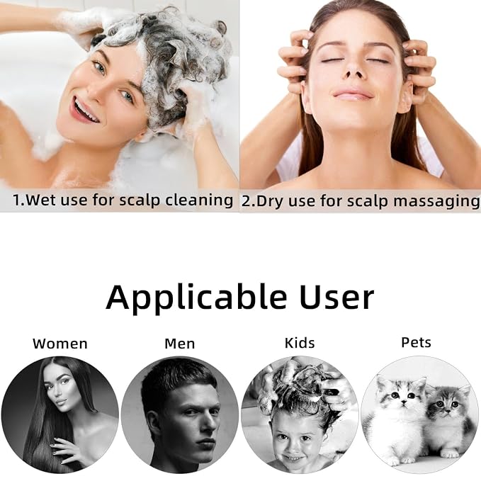 BTYMS Hair Scalp Scrubber Shampoo Brush - Image 6
