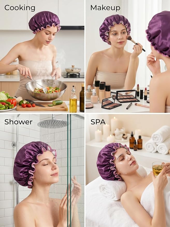 Aquior Shower Caps, Reusable Shower Cap - Image 4